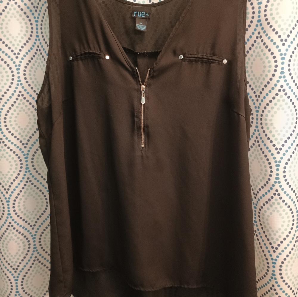 Rue21  Sheer Black Blouse